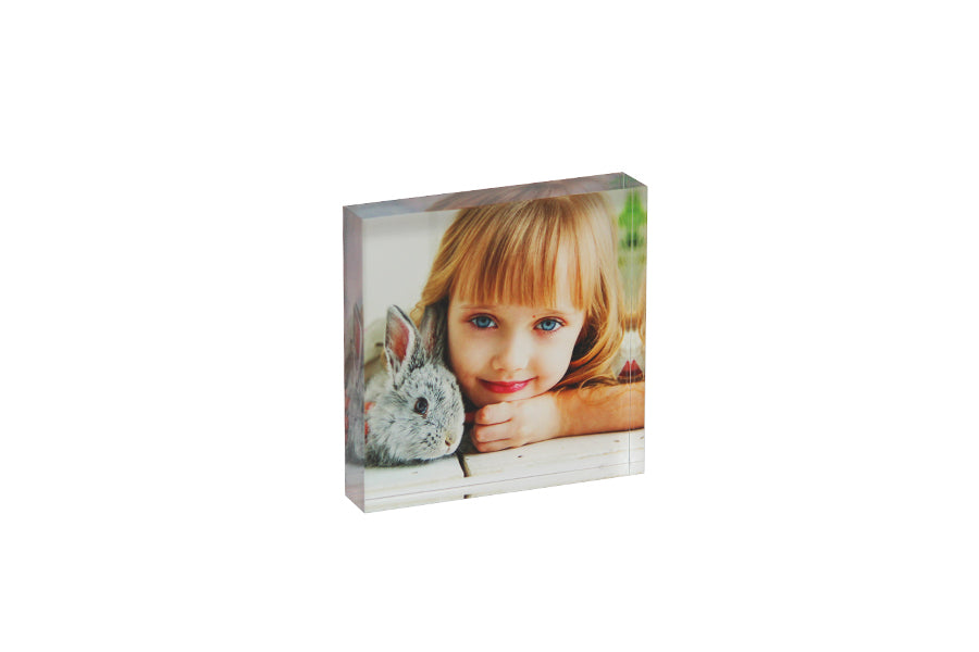 Wholesale 10 x 10 cm Free Standing Acrylic Photo Block